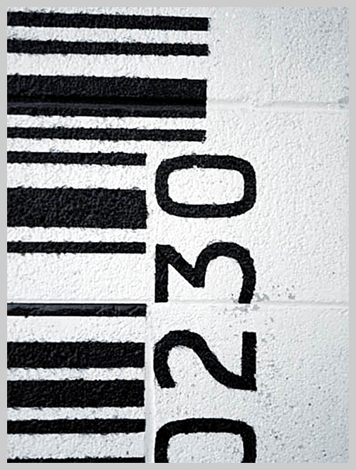 detail barcode graffiti