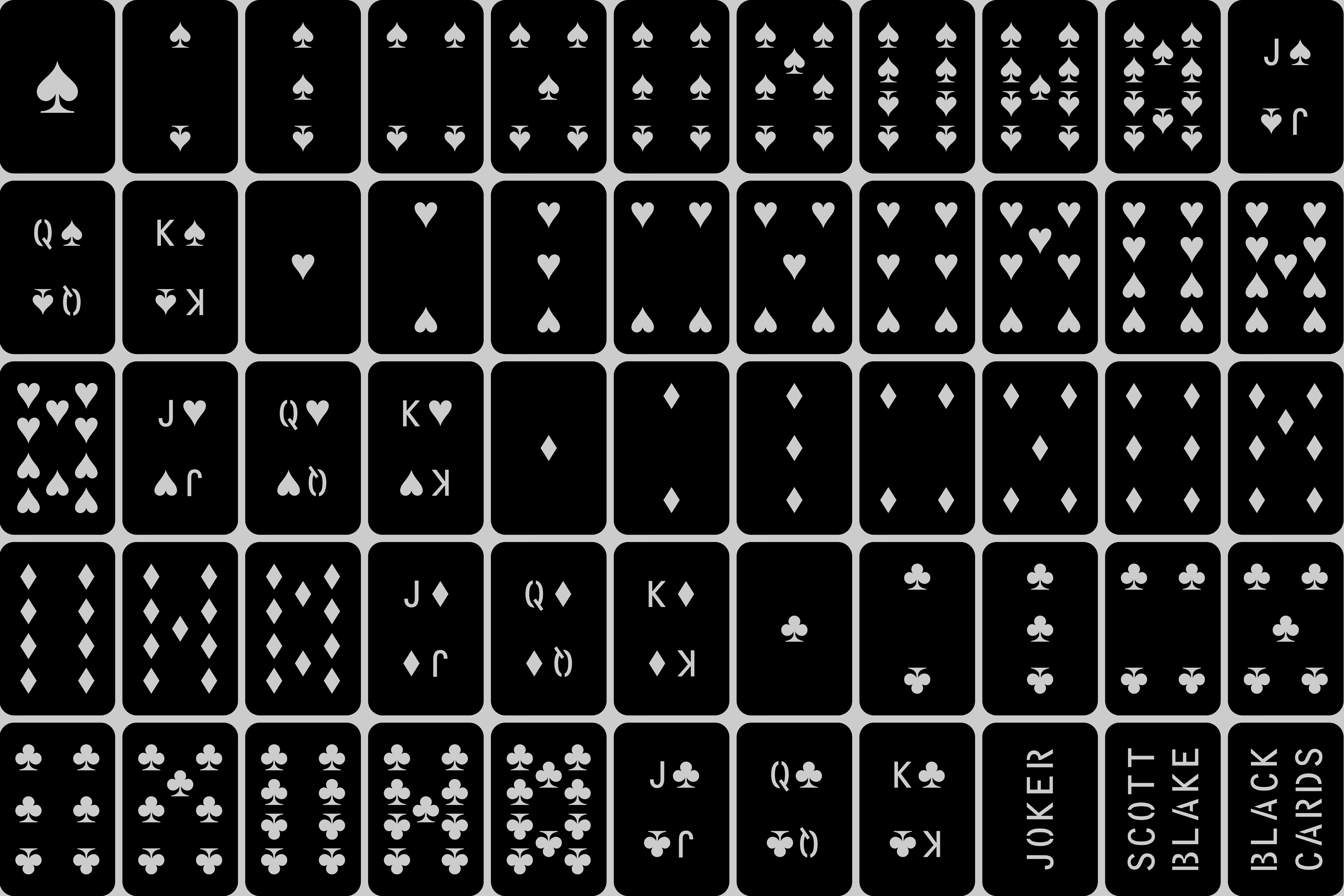 Black Cutout Cards By Scott Blake