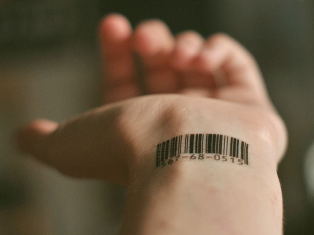 dark angel barcode tattoo